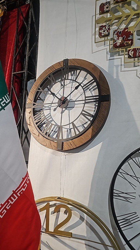 ساعت مدرن فلزی و چوبی H327