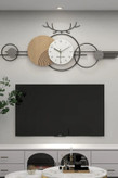 ساعت دیواری مدرن تلفیقی چوب و فلز H530