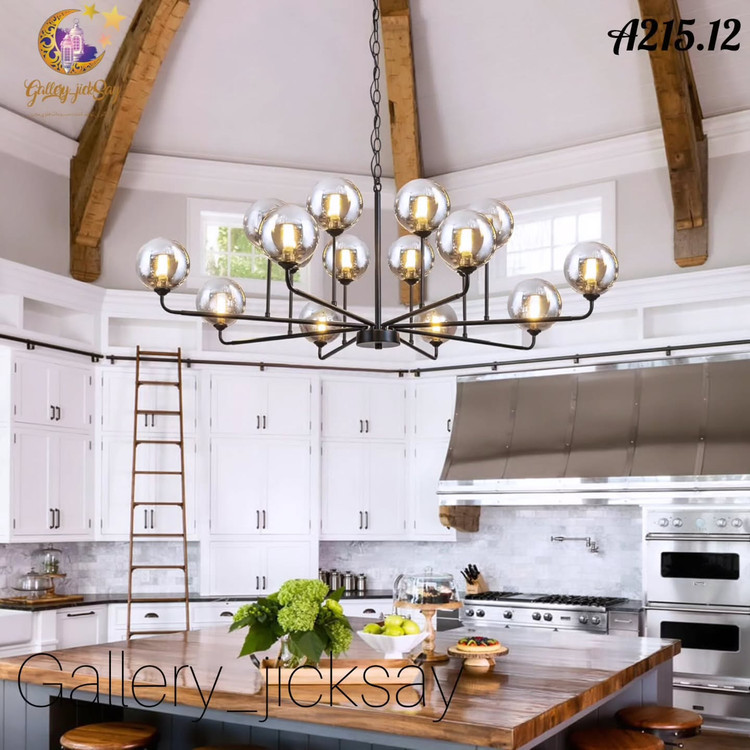 لوستر مدرن A215 با ۱۲ شعله