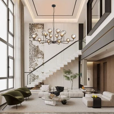 لوستر مدرن A215 با ۱۲ شعله