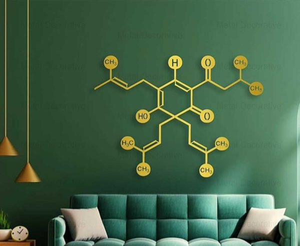 تابلو فلزی دیواری ساختار مولکولی BEER کد T155