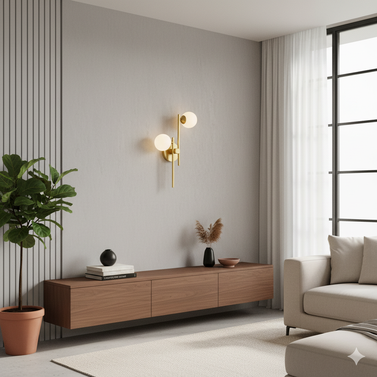 دیوارکوب فلزی مدرن حبابی D131