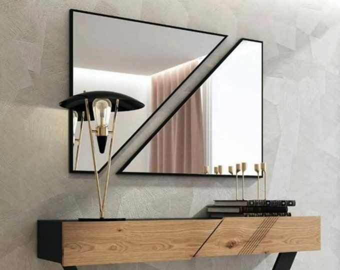 ایینه مدرن فلزی دکوراتیوE142