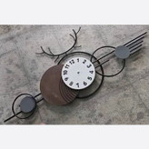 ساعت دیواری مدرن تلفیقی چوب و فلز H530