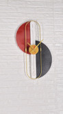 ساعت دیواری تلفیق چوب و فلز H550