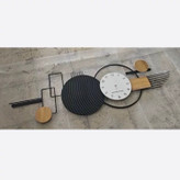 ساعت دیواری مدرن تلفیقی چوب و فلز H574