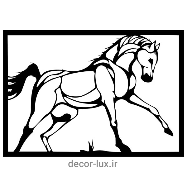 تابلوی فلزی مدرن خاص طرح اسب T428