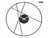 ساعت دیواری مدرن فلزی کد H123